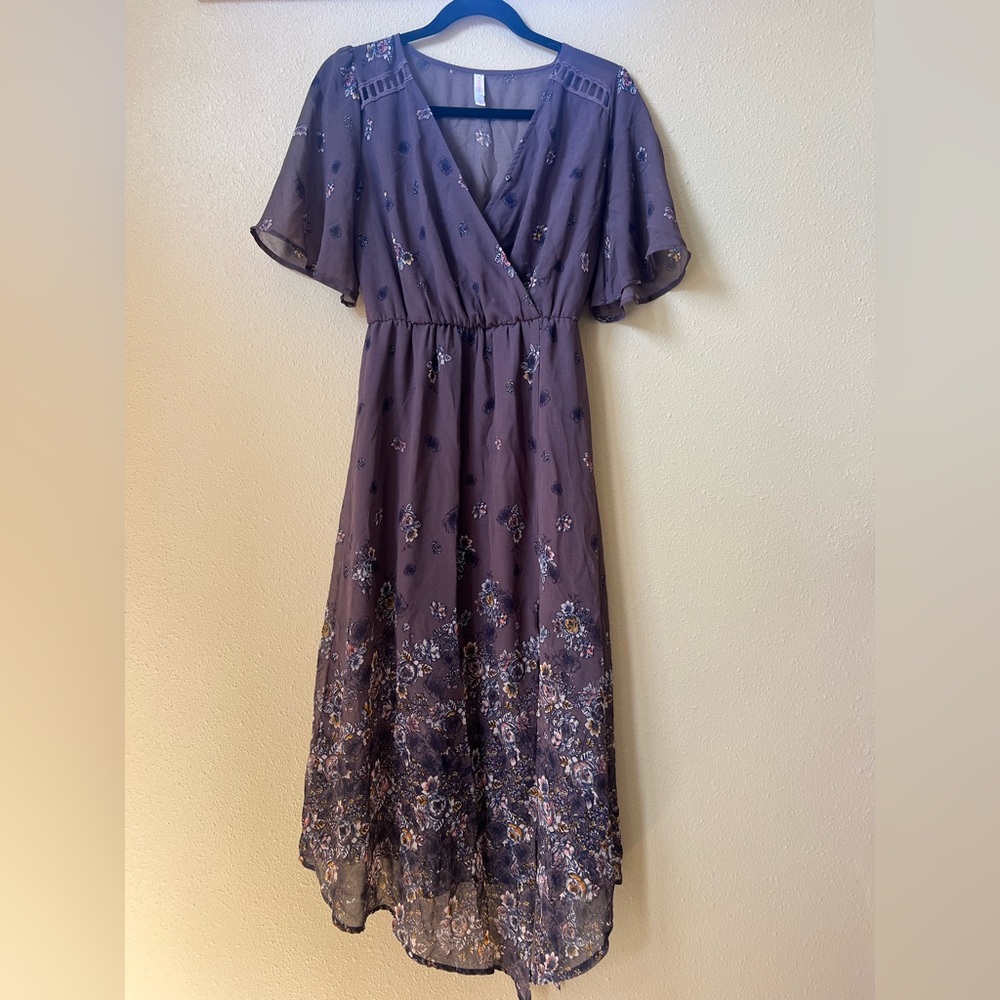 Floral Purple Dress